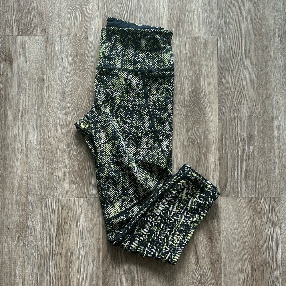Sweaty Betty The‎ Power 7/8 Leggings Green & Yellow Size Small